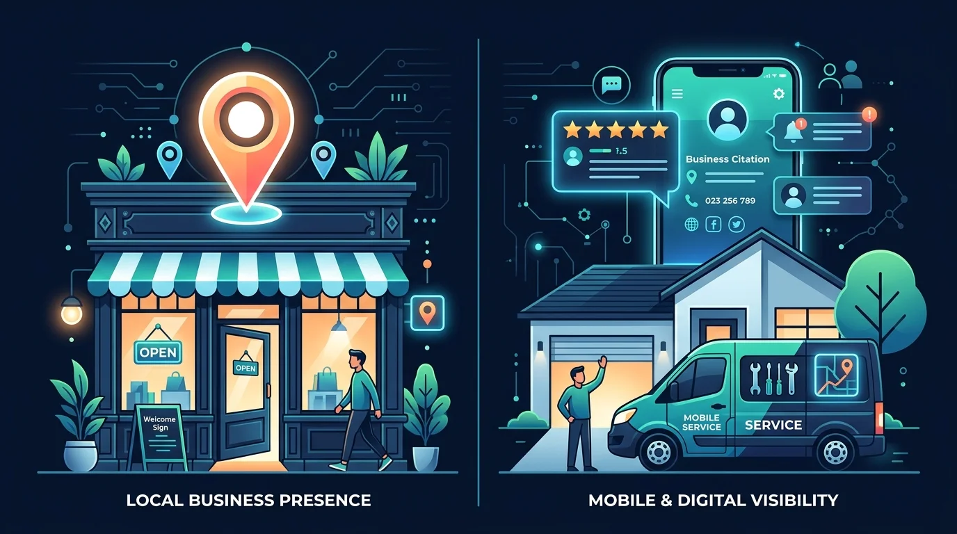 Comparativa entre local comercial a pie de calle y negocio de servicio a domicilio con furgoneta y citaciones locales